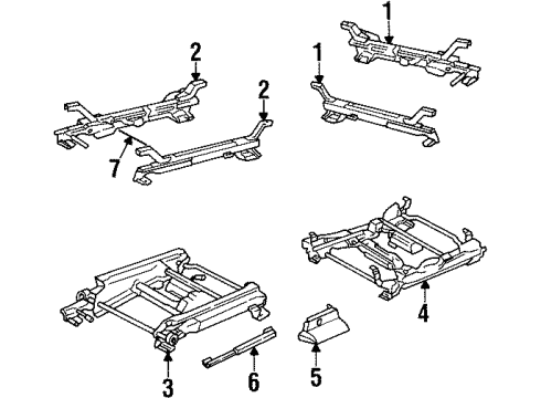 2000 Mercury Cougar Tracks & Components Diagram