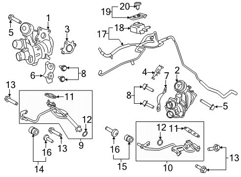 2025 Ford Transit-150 Turbocharger & Components Diagram