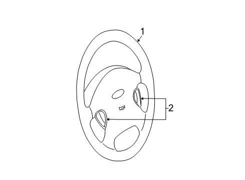 2003 Ford Escape Steering Wheel & Trim Diagram