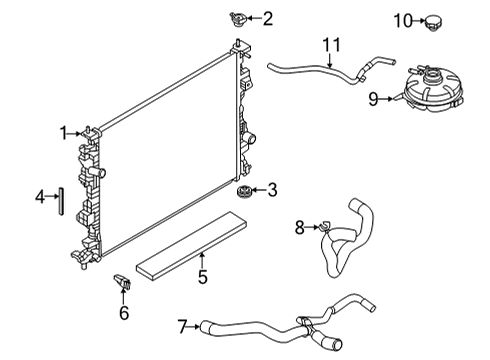 2024 Ford Bronco Sport Radiator & Components Diagram