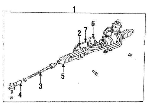 1994 Ford Probe Tie Rod Boot Diagram for F32Z3332A