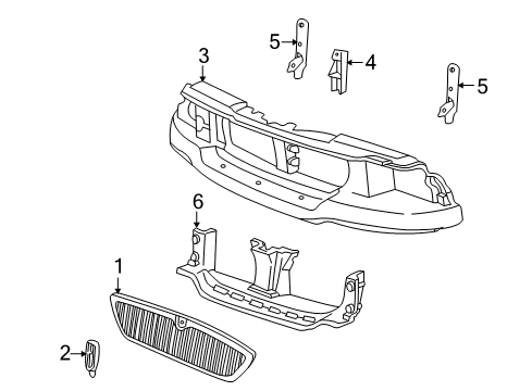 2002 Lincoln Blackwood Mount Panel Diagram for F85Z-8A284-AA
