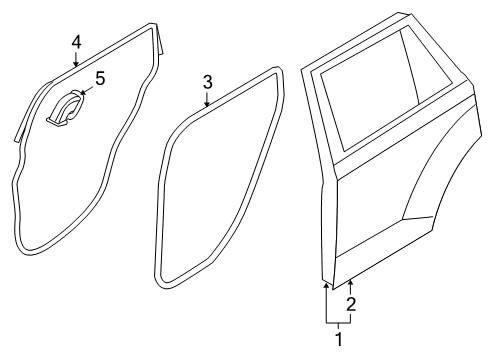 2007 Lincoln MKX Door & Components Diagram