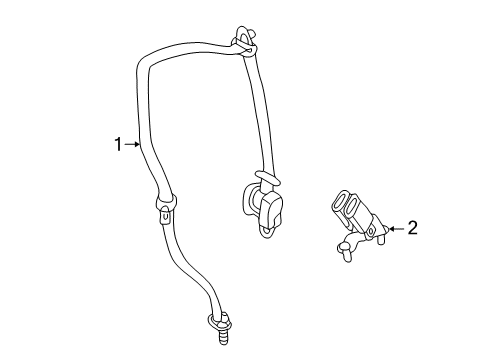 2003 Lincoln Aviator Rear Seat Belts Diagram