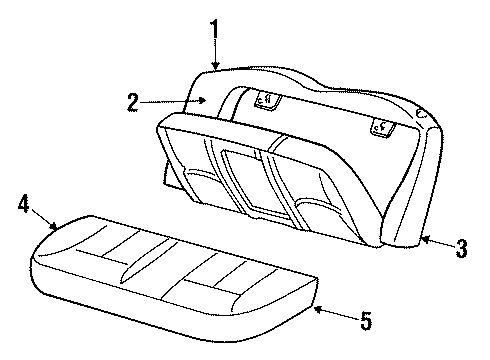 1998 Ford Taurus Rear Seat Components Diagram