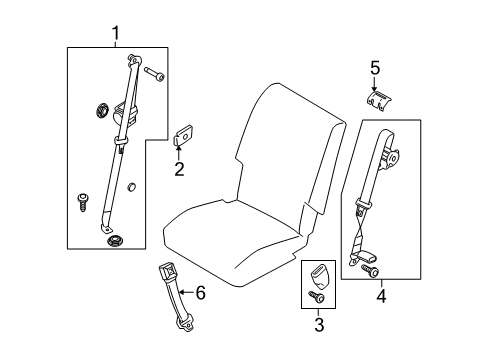 2009 Ford Flex Rear Seat Belts Diagram