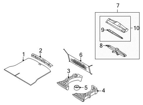 2009 Lincoln MKX Floor Mat, Camel Diagram for 7T4Z-7813046-DB
