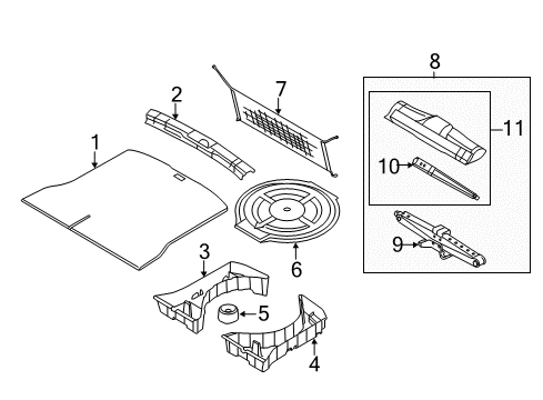 2014 Ford Edge Interior Trim - Rear Body Diagram