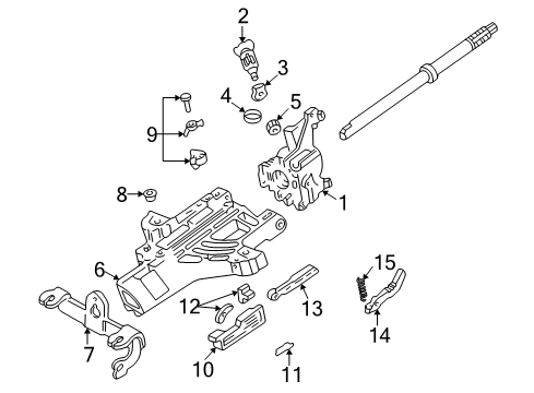 2005 Ford Ranger Ignition Lock - Steering Diagram 2 - Thumbnail