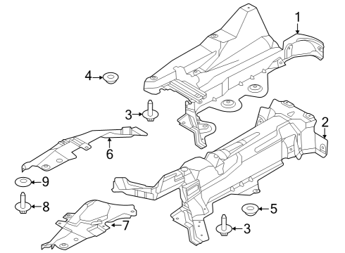 2024 Lincoln Aviator Heat Shields Diagram
