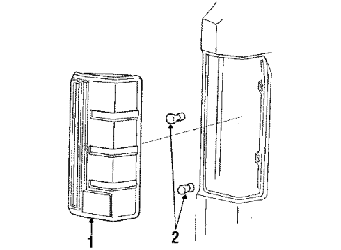 1990 Ford Bronco Combination Lamps Diagram