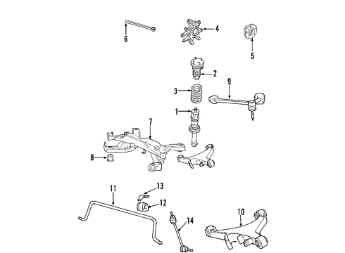 2002 Ford Thunderbird Lower Control Arm - Rear Diagram