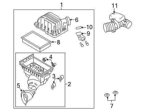 2009 Mercury Mountaineer Lower Cover Diagram for 6L2Z-9A600-A