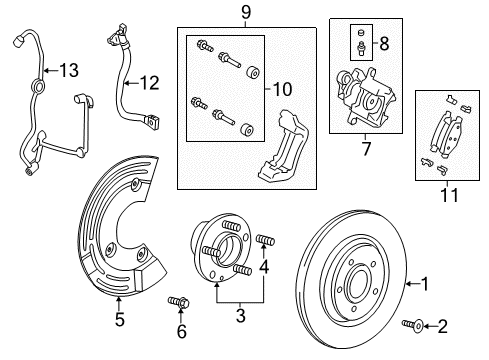 2013 Ford Flex Brake Components Diagram 3 - Thumbnail