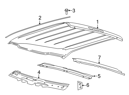 2017 Ford F-350 Super Duty Roof & Components Diagram 3 - Thumbnail