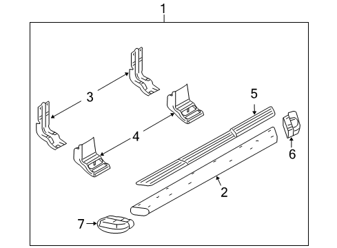2005 Ford F-350 Super Duty Running Board Diagram 5 - Thumbnail