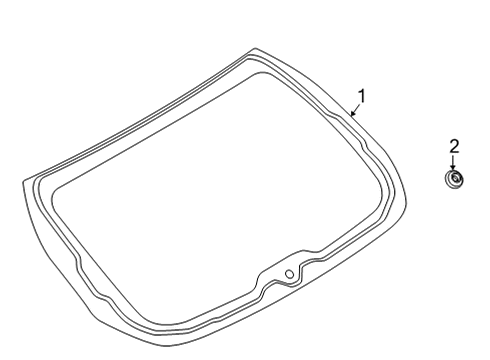 2024 Ford Mustang Mach-E Glass - Lift Gate Diagram