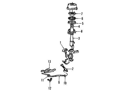 1994 Ford Tempo Front Suspension Components Diagram