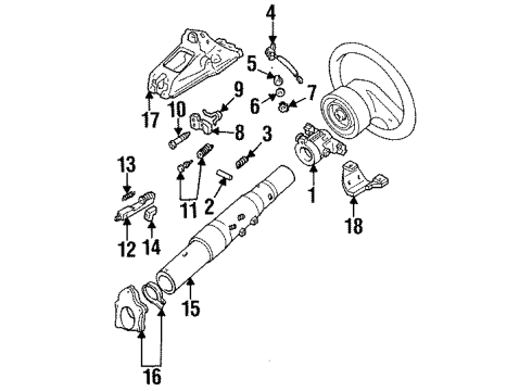 1994 Ford Ranger Upper Steering Column Diagram