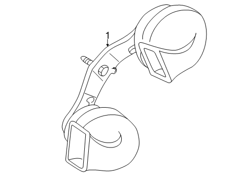 2005 Mercury Monterey Horn Diagram for 3F2Z-13832-AA