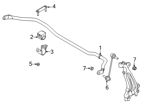 2025 Ford Expedition Stabilizer Bar & Components Diagram