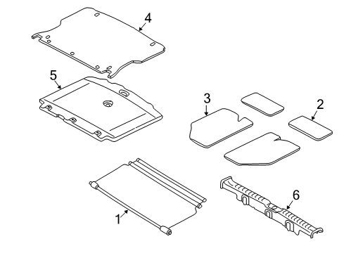 2006 Ford Escape Interior Trim - Rear Body Diagram 2 - Thumbnail