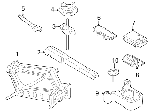 2025 Ford Mustang Jack & Components Diagram