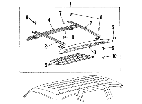 1996 Ford Windstar Luggage Carrier Diagram