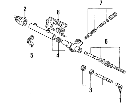 1987 Ford Tempo Steering Gear & Linkage Diagram 2 - Thumbnail
