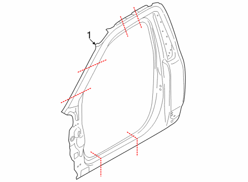 2024 Ford F-250 Super Duty Aperture Panel, Passenger Side Diagram for PC3Z-10211A10-A