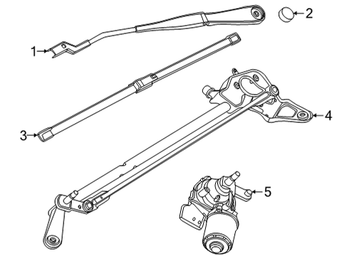 2024 Ford Maverick Wiper & Washer Components Diagram