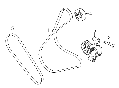 2014 Ford Special Service Police Sedan Belts & Pulleys Diagram