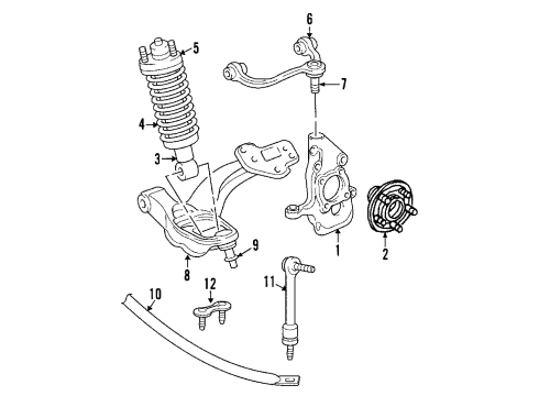 2011 Lincoln Town Car Front Suspension Components Diagram