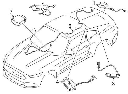2016 Ford Mustang Antenna & Radio Diagram