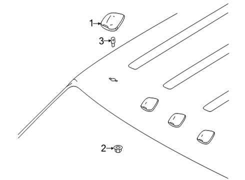 2025 Ford E-350 Super Duty Roof Lamps Diagram