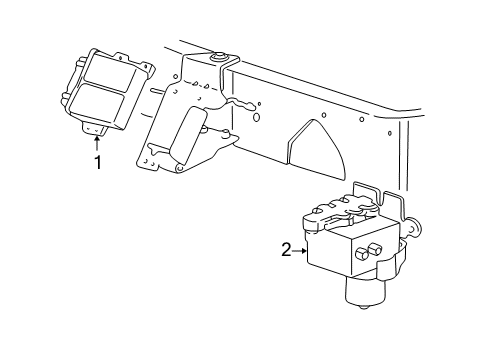 1995 Ford E-150 Econoline ABS Components Diagram