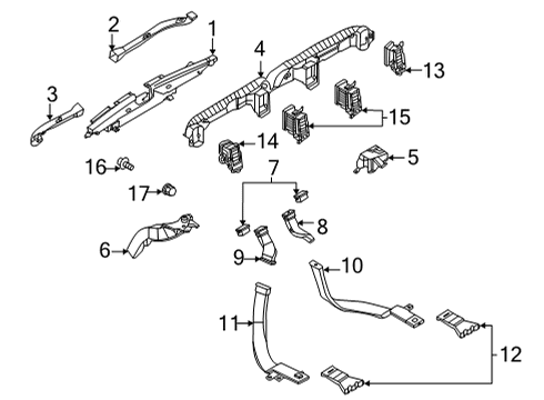 2024 Ford Bronco Ducts & Louver Diagram