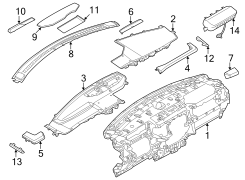 2022 Ford Expedition Instrument Panel Components Diagram 2 - Thumbnail