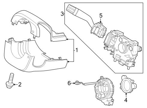 2024 Ford F-250 Super Duty Steering Column Diagram 2 - Thumbnail