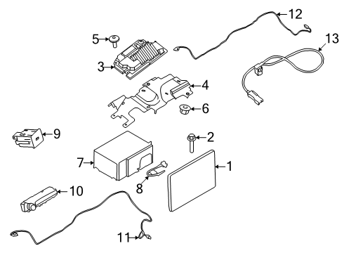 2025 Ford Transit-150 Navigation System Components Diagram