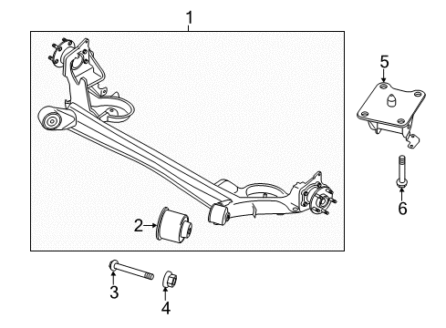 2017 Ford Transit Connect Axle Components - Rear Diagram