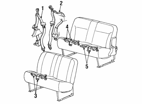 1997 Ford Windstar Rear Seat Belts Diagram