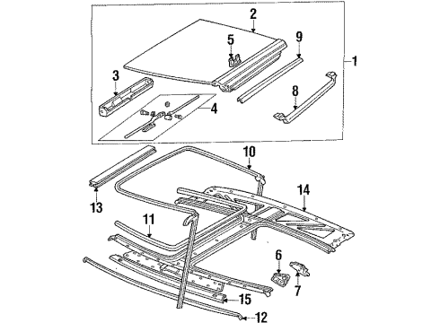 1985 Mercury Capri T-Top Roof Diagram