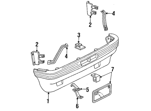 1989 Ford Ranger Bumper Assembly - Front Diagram