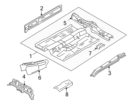 2000 Ford Focus Floor & Rails Diagram 3 - Thumbnail