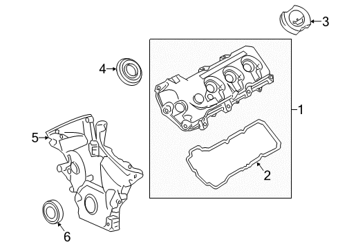 2014 Lincoln MKZ Valve & Timing Covers Diagram 3 - Thumbnail