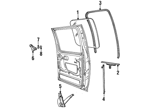1995 Ford F-350 Rear Door Diagram