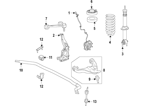 2024 Ford F-150 Upper Control Arm - Front Diagram 2 - Thumbnail