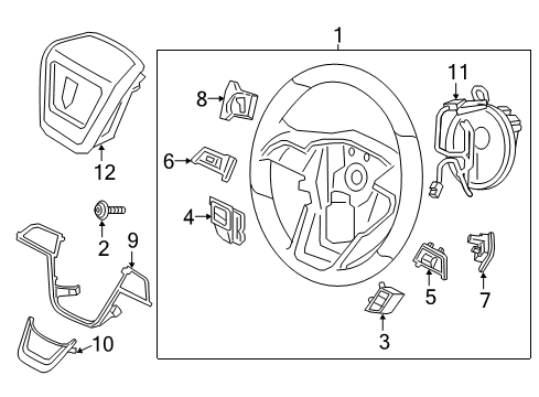 2019 Lincoln Continental Paddle Switch, Driver Side Diagram for GD9Z-3F884-AA
