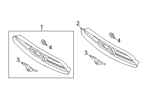 2015 Ford Mustang Grille & Components Diagram 2 - Thumbnail